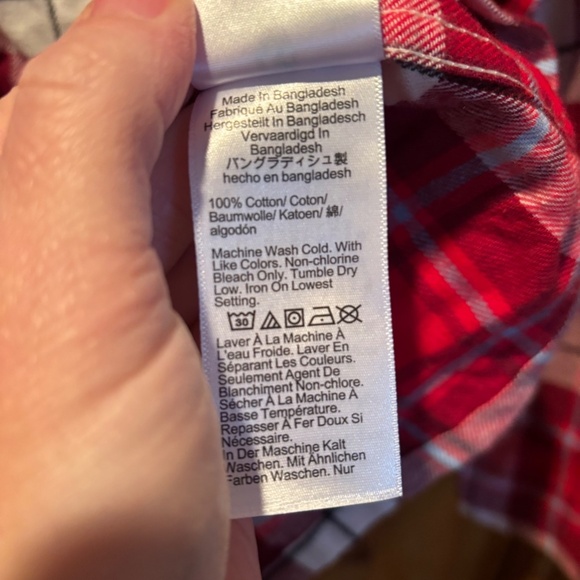 J. Crew Factory Plaid Flannel Pajama Top in Small NWT - Picture 6 of 7